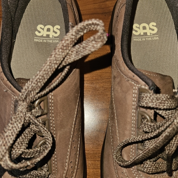 SAS Womans Walk Easy Brown Oxford Shoes Size 9 - Picture 4 of 9